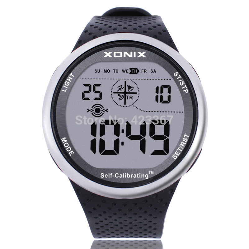 Mens Sports Watches Self Calibrating Digital Watch Waterproof 100m Multifunctional Swim Diver Outdoor Wristwatch LY191213, Black
Mens Sports Watches Self Calibrating Digital Watch Waterproof 100m Multifunctional Swim Diver Outdoor Wristwatch LY191213, Black