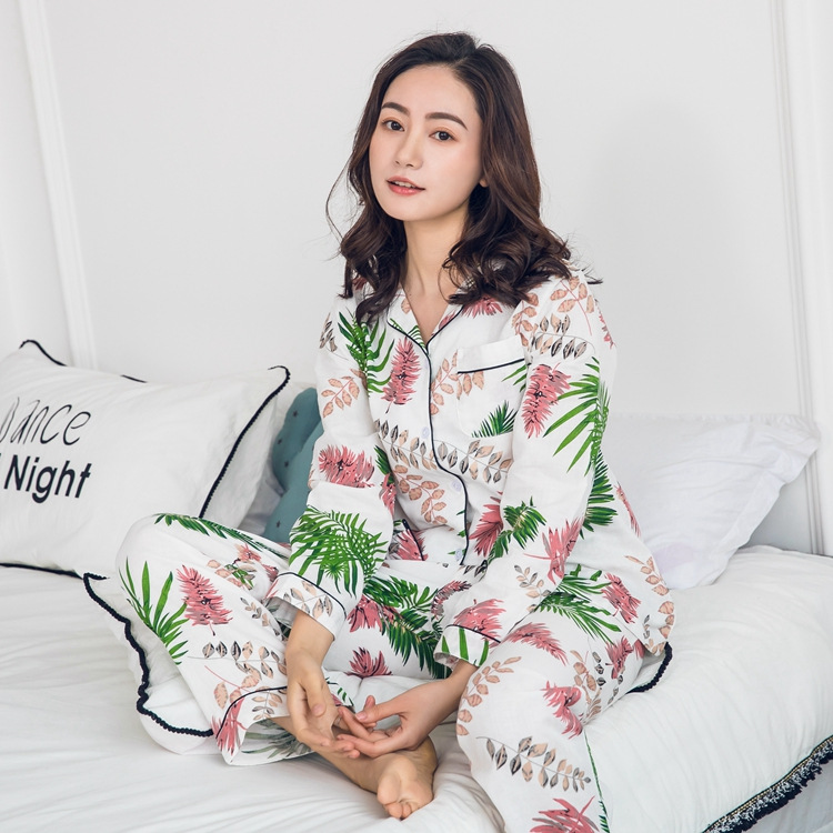 New Spring Clothing Home Clothing Cotton Gauze Ladies Pajamas Fresh Women's Pajamas Long Sleeve Sleepwear Female Pyjamas Suit, Beige
New Spring Clothing Home Clothing Cotton Gauze Ladies Pajamas Fresh Women's Pajamas Long Sleeve Sleepwear Female Pyjamas Suit, Beige