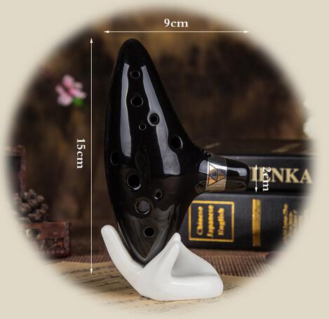 High Quality 12 Hole Black Ocarina Instrument Alto C Legend of Zelda Ocarina Flute of Time Worldwide Musical Instrument