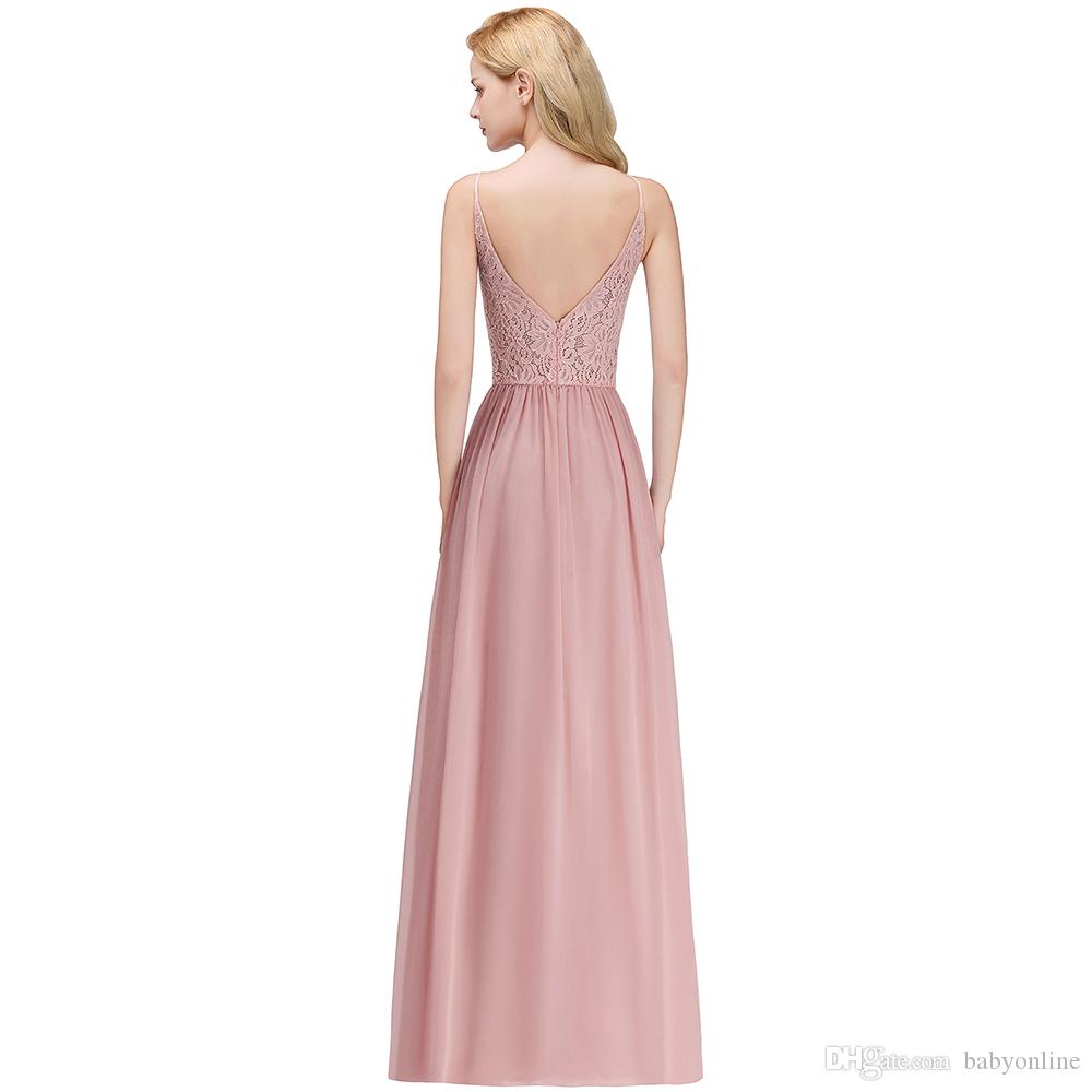 Under $40 Bridesmaid Dresses Summer Beach Boho Chiffon Lace Wedding Guest Party Dress Cheap Evening Prom Gowns CPS1069