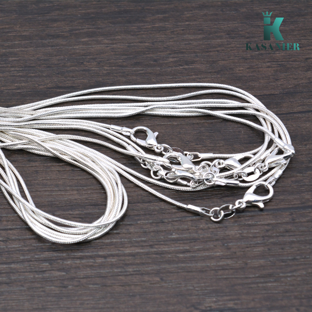 50 pcs price of the factory! Wholesale 925 1mm sterling silver chain length of 16-24 inches of men's jewelry