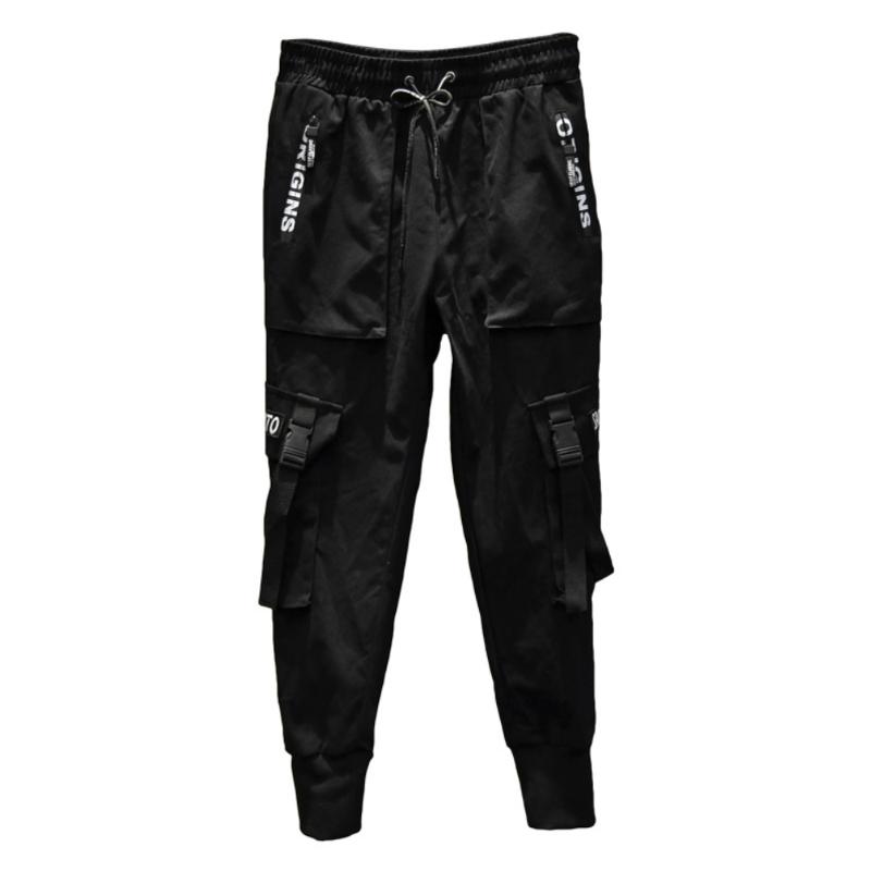2020 Men Streetwear Joggers Multi-pocket Harem Hip Trousers Black Ribbons Hombre Broadcloth Male Pencil Pants Loose
2020 Men Streetwear Joggers Multi-pocket Harem Hip Trousers Black Ribbons Hombre Broadcloth Male Pencil Pants Loose