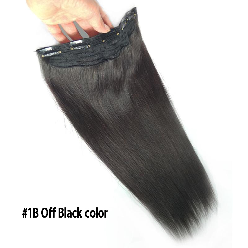 5Clips Full Head One Piece Clip In Human Hair Extensions Blonde Black Brown Straight 100g Brazilian indian remy hair 18 20 22 24
