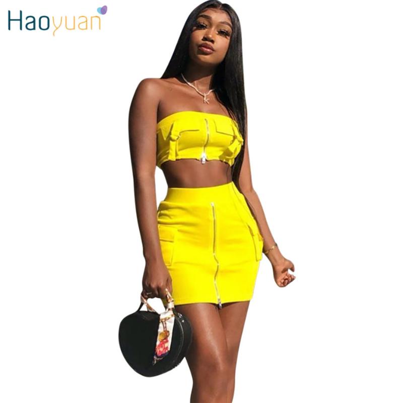 HAOYUAN Yellow Two Piece Set Summer Outfits for Women Festival Clothing Sexy Club Crop Top and Mini Skirt 2piece Matching Sets, White
HAOYUAN Yellow Two Piece Set Summer Outfits for Women Festival Clothing Sexy Club Crop Top and Mini Skirt 2piece Matching Sets, White