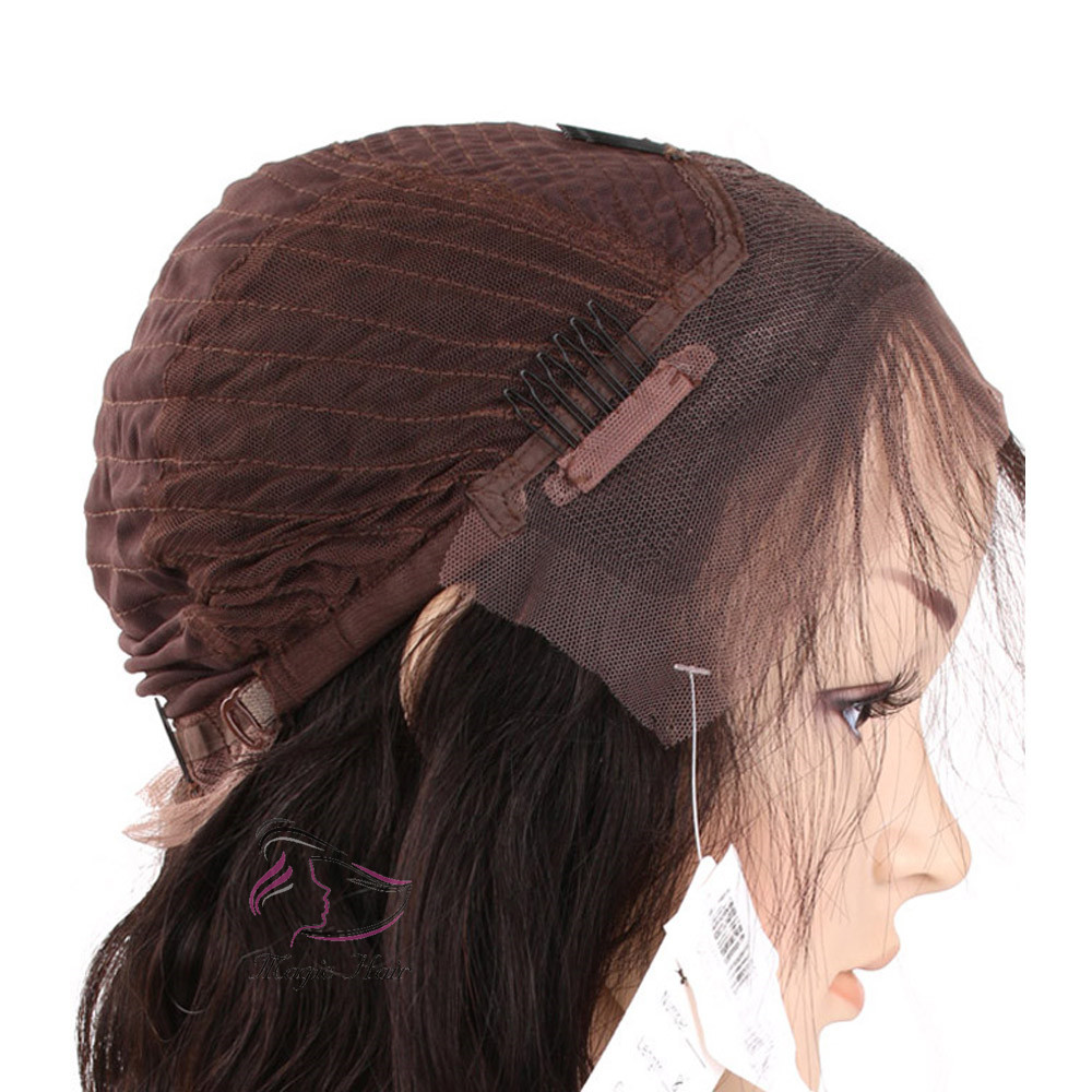 Full Lace Human Hair Wigs Lace Front Human Hair Wig Ombre T1b/grey# Color Wavy Side Part 130% Density Wig