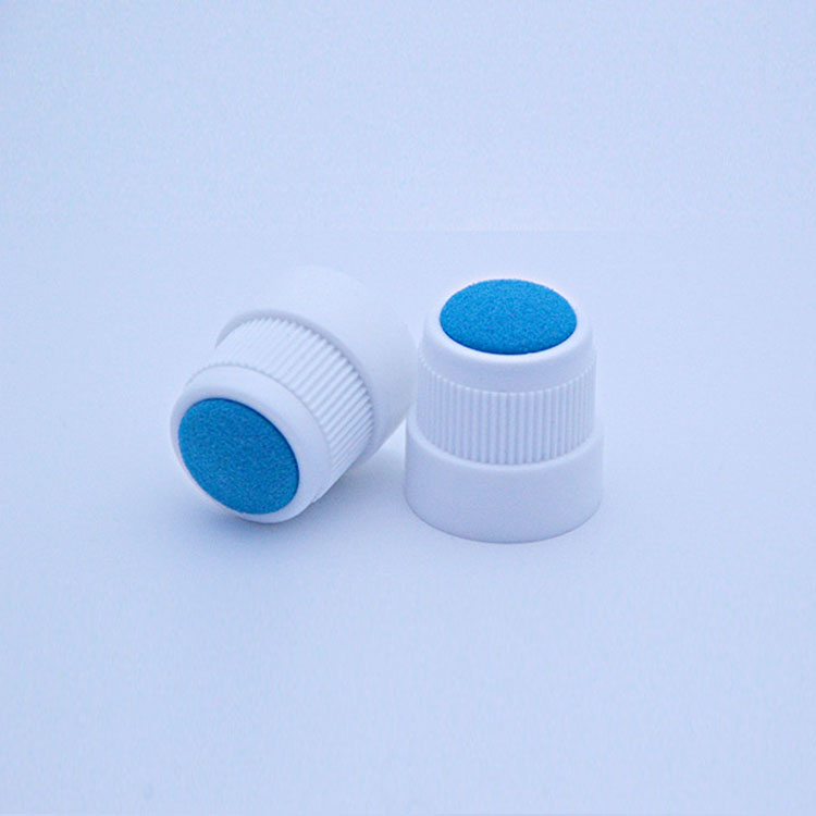 20 30 50 60 100ml Empty White Plastic Sponge Applicator Liquid Bottle HDPE White Bottles With Blue Sponge Head Cap