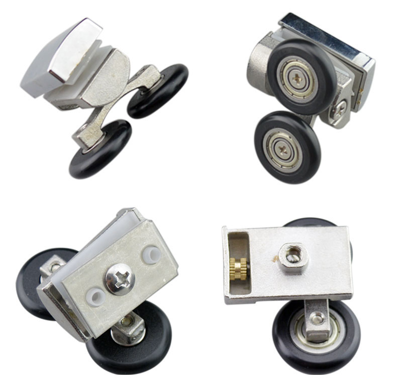 Circular Shower Room Roller Bathroom Hardware Ultra-quiet Bouncing Wheel Sliding Glass Door Pulley Hanging Rail Track Part