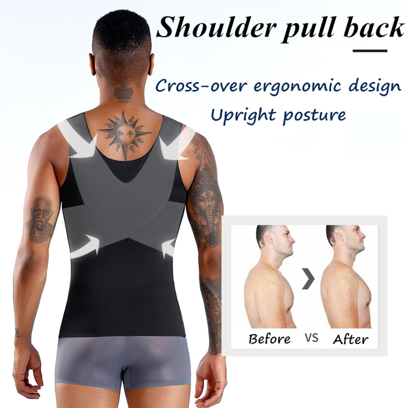 Hot Sale Posture Corrector Men Body Shaping Vest Slimming Chest Control Abdomen Shirt Compression Corset, Black
Hot Sale Posture Corrector Men Body Shaping Vest Slimming Chest Control Abdomen Shirt Compression Corset, Black