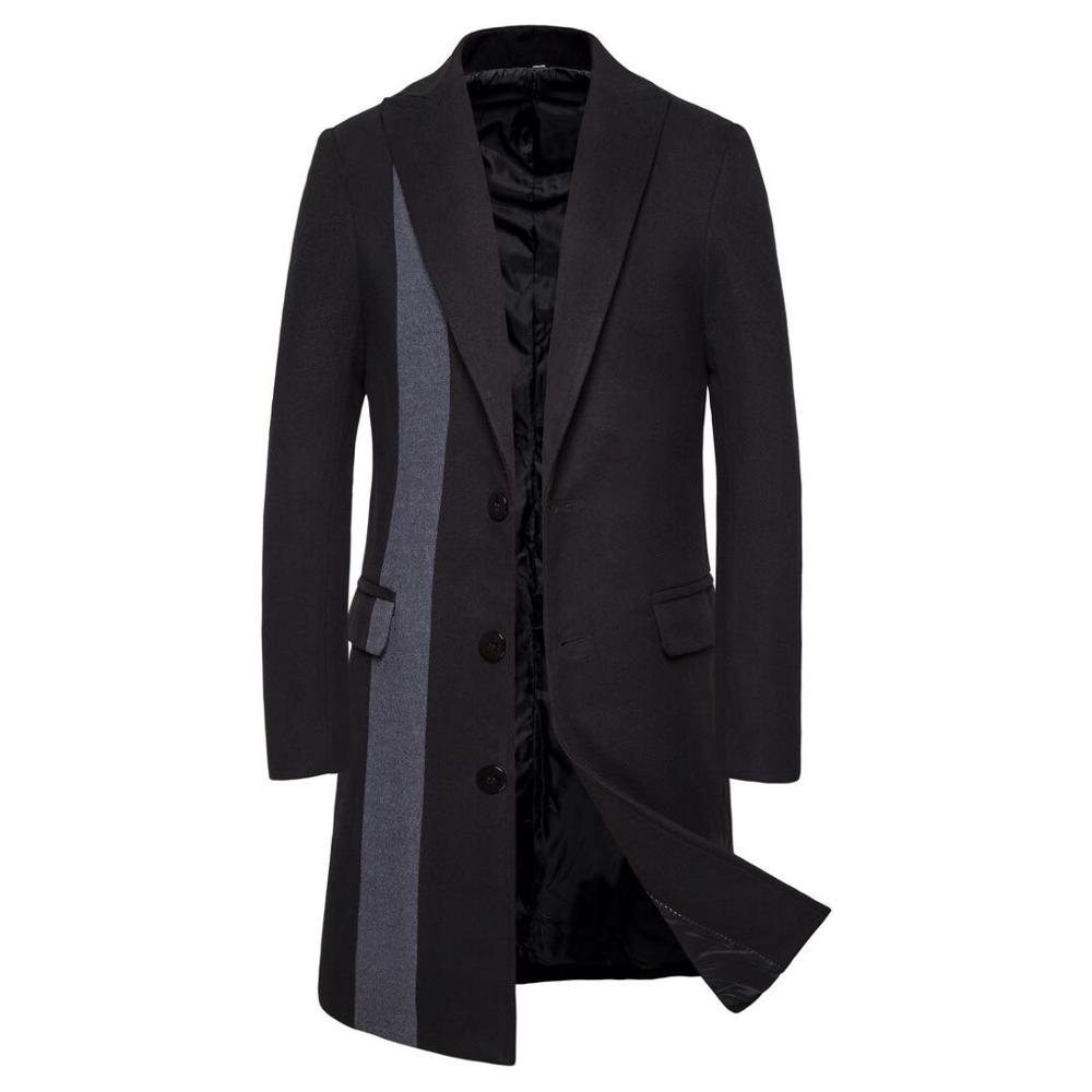 Smart Casual Woollen Overcoat Patchwork Male Windbreaker Coats Winter Autumn High-quality Men's Windbreaker Pocket Jacket, Black
Smart Casual Woollen Overcoat Patchwork Male Windbreaker Coats Winter Autumn High-quality Men's Windbreaker Pocket Jacket, Black