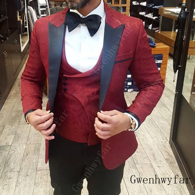 Gwenhwyfar Latest Coat Pant Designs Suits Men 2019 Formal Groom Pattern Burgundy Suit Slim Fit Business Mens Tuxedo Wedding Suit For Men, Black;gray
Gwenhwyfar Latest Coat Pant Designs Suits Men 2019 Formal Groom Pattern Burgundy Suit Slim Fit Business Mens Tuxedo Wedding Suit For Men, Black;gray
