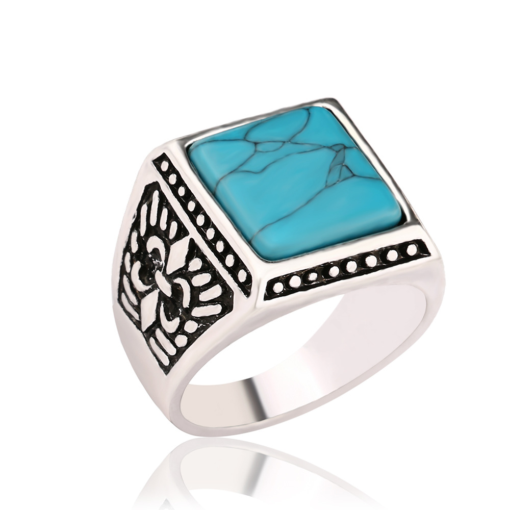 Western Ethnic Antique Silver Signet Rings Square Stone Men Finger Ring For Male Accessories Jewelry Bague Homme
Western Ethnic Antique Silver Signet Rings Square Stone Men Finger Ring For Male Accessories Jewelry Bague Homme