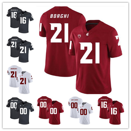Custom NCAA Washington State Cougars WSU#16 Gardner Minshew II 3 Tyler Hilinski 34 Steve Gleason 4 Luke Falk 11 Drew Bledsoe Football Jersey, White
Custom NCAA Washington State Cougars WSU#16 Gardner Minshew II 3 Tyler Hilinski 34 Steve Gleason 4 Luke Falk 11 Drew Bledsoe Football Jersey, White