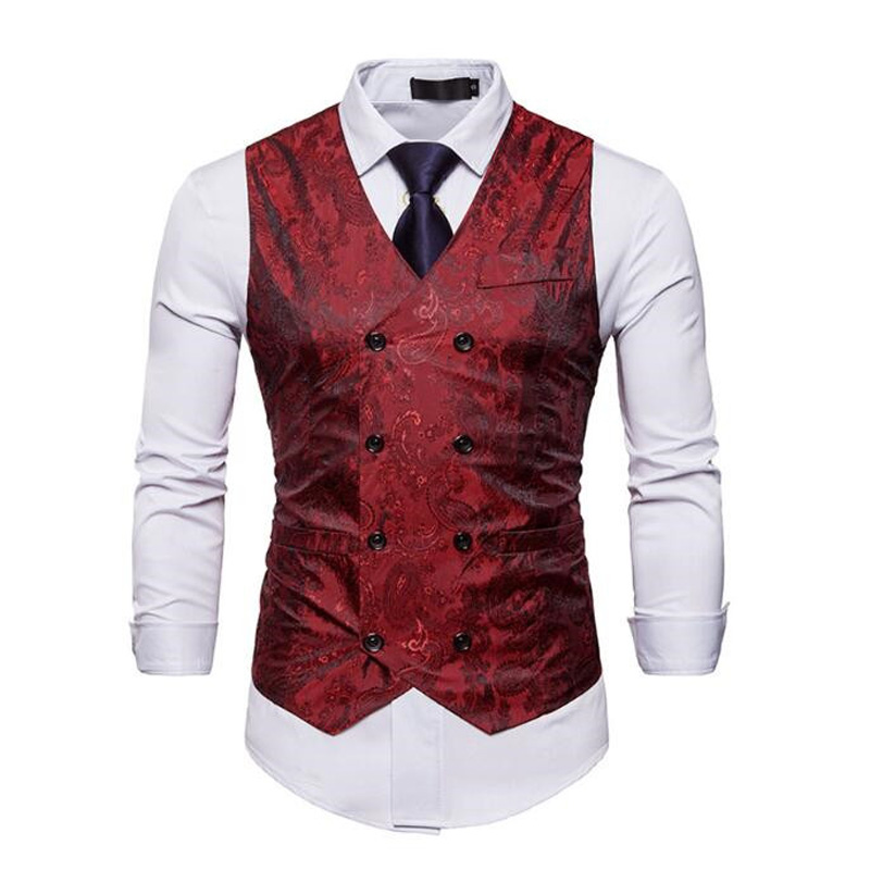 Fashion Men Double Breasted Dress Vests Chaleco Sleeveless Gilet Slim Sleeveless Waistcoat Men Suit Hombre For Party Wedding, Black
Fashion Men Double Breasted Dress Vests Chaleco Sleeveless Gilet Slim Sleeveless Waistcoat Men Suit Hombre For Party Wedding, Black