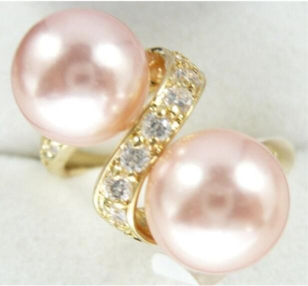 Jewelryr Pearl Ring charm 10mm pink shell pearl 18KGP ring(#6-9) Free Shipping
Jewelryr Pearl Ring charm 10mm pink shell pearl 18KGP ring(#6-9) Free Shipping