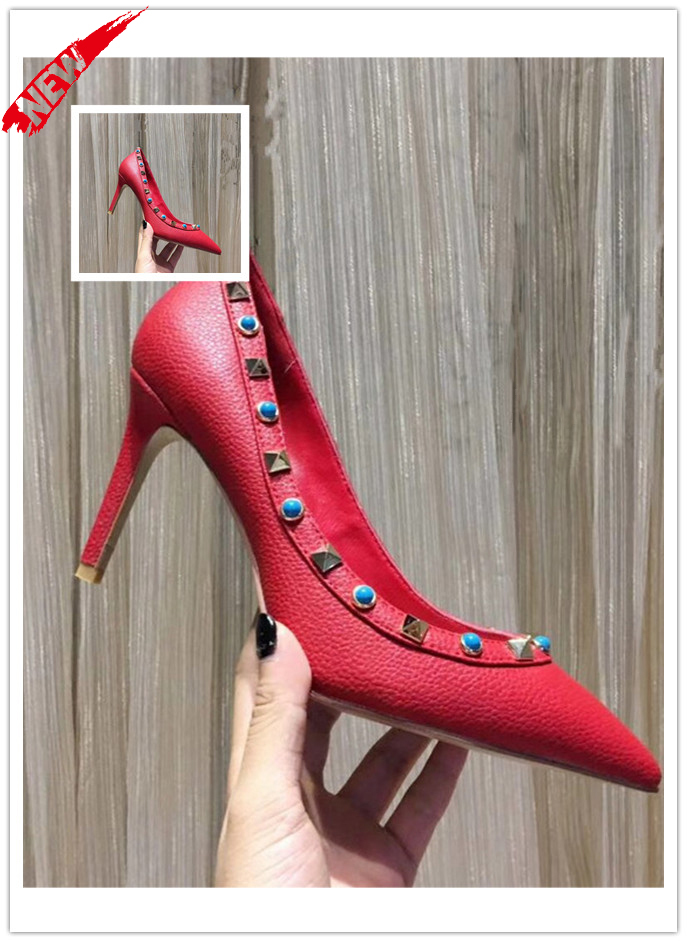 Luxury Patent Leather Women Pointed Toe Studs Pumps Rivet Stiletto Heels High Heels Wedding Dress Shoes Sell well, Black
Luxury Patent Leather Women Pointed Toe Studs Pumps Rivet Stiletto Heels High Heels Wedding Dress Shoes Sell well, Black