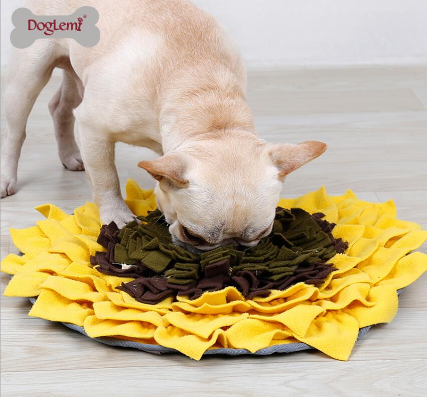 Round Sniffing Washable Puzzle Training Blanket Pet Multicolor Nasal Congestion Mat Dog Toys Accessories GD194