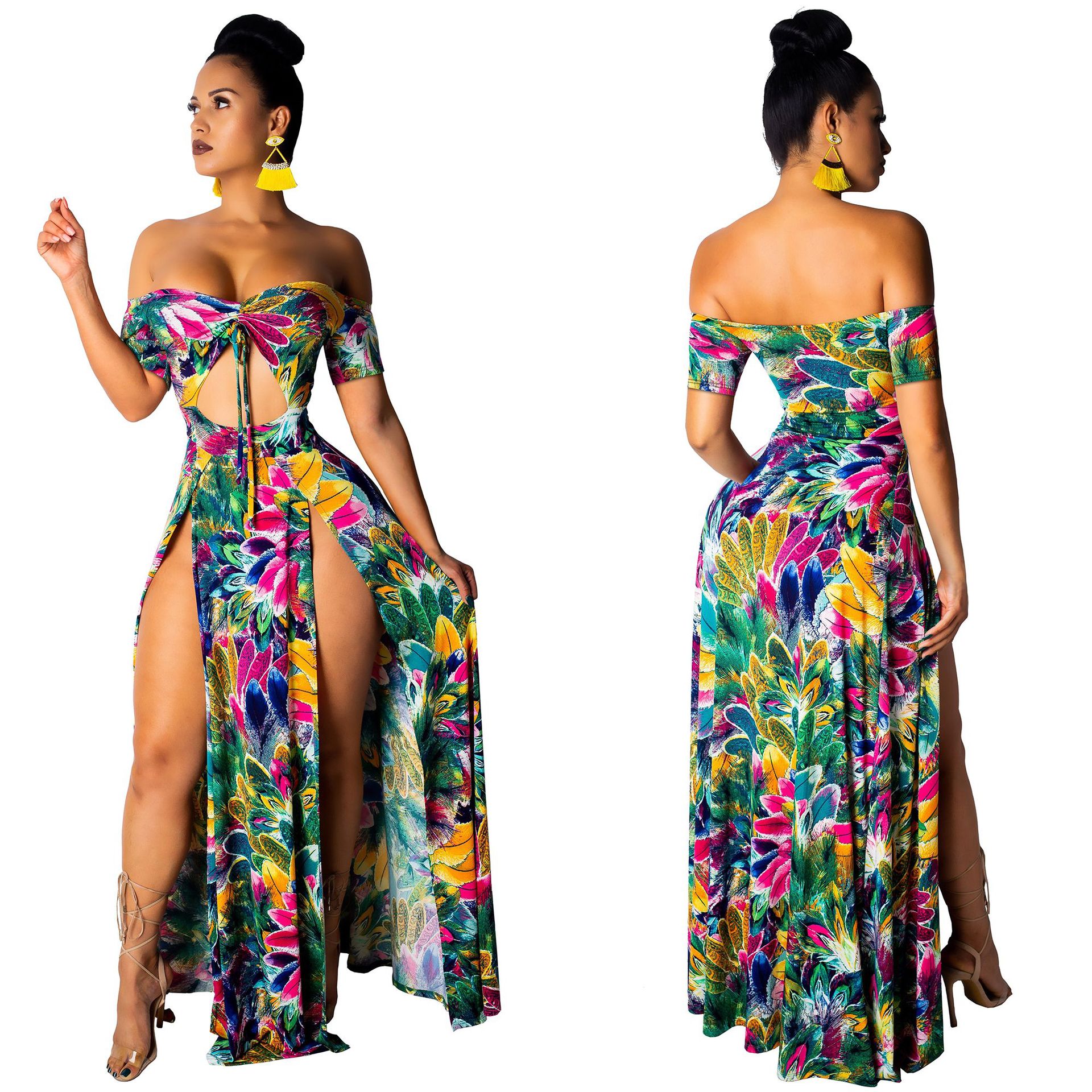 2019 women sexy off shoulder tie up cut out high side split maxi dress short sleeve beach party club long dresses 7 color
2019 women sexy off shoulder tie up cut out high side split maxi dress short sleeve beach party club long dresses 7 color