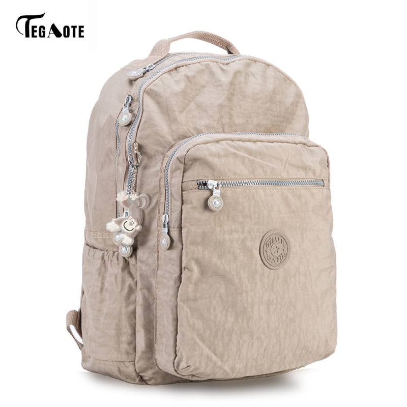 Tegaote Backpack Student College Waterproof Nylon Backpack Men Women Material E…