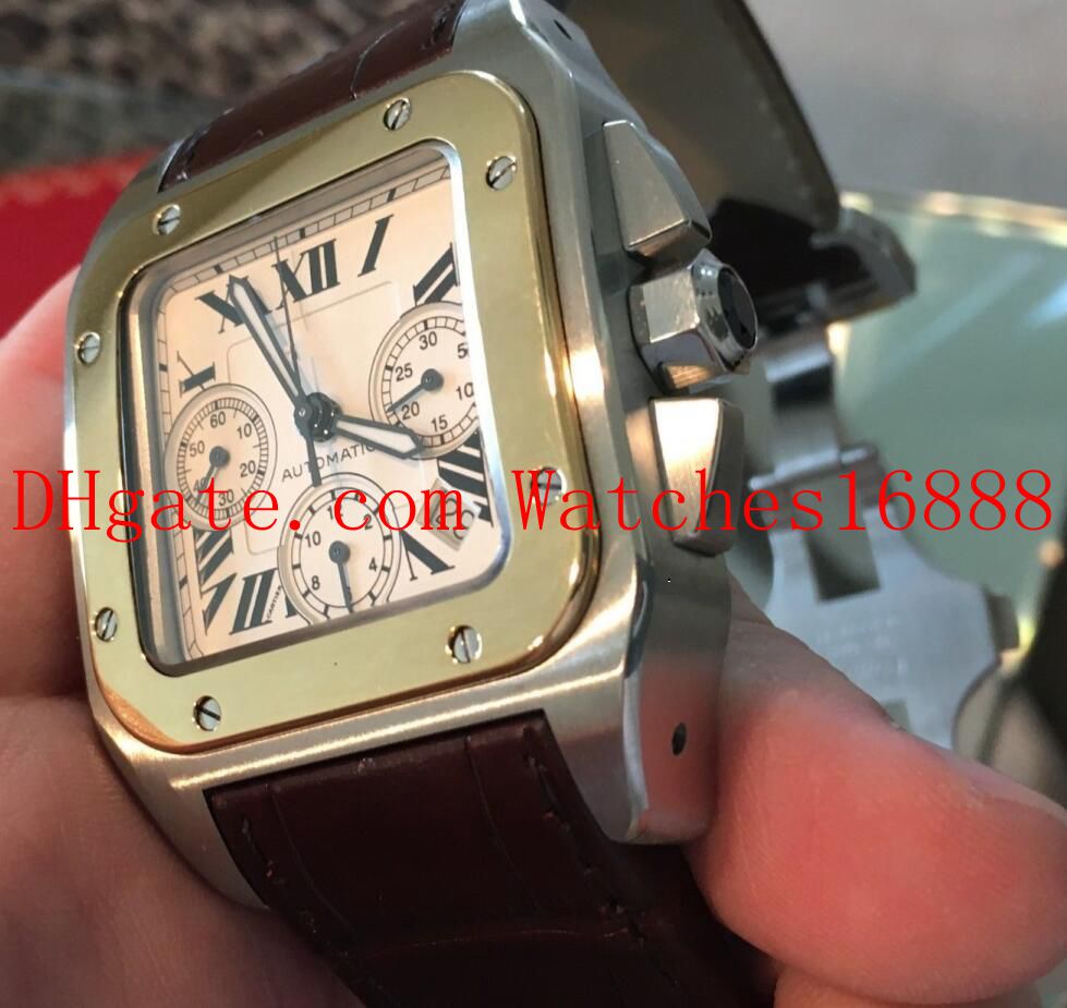 Top Quality 18K Gold/steel 100 XL W20091x7 42mm Mens Machinery Automatic Movement Watch Brown leather Mens Wristwatches, Customize
Top Quality 18K Gold/steel 100 XL W20091x7 42mm Mens Machinery Automatic Movement Watch Brown leather Mens Wristwatches, Customize