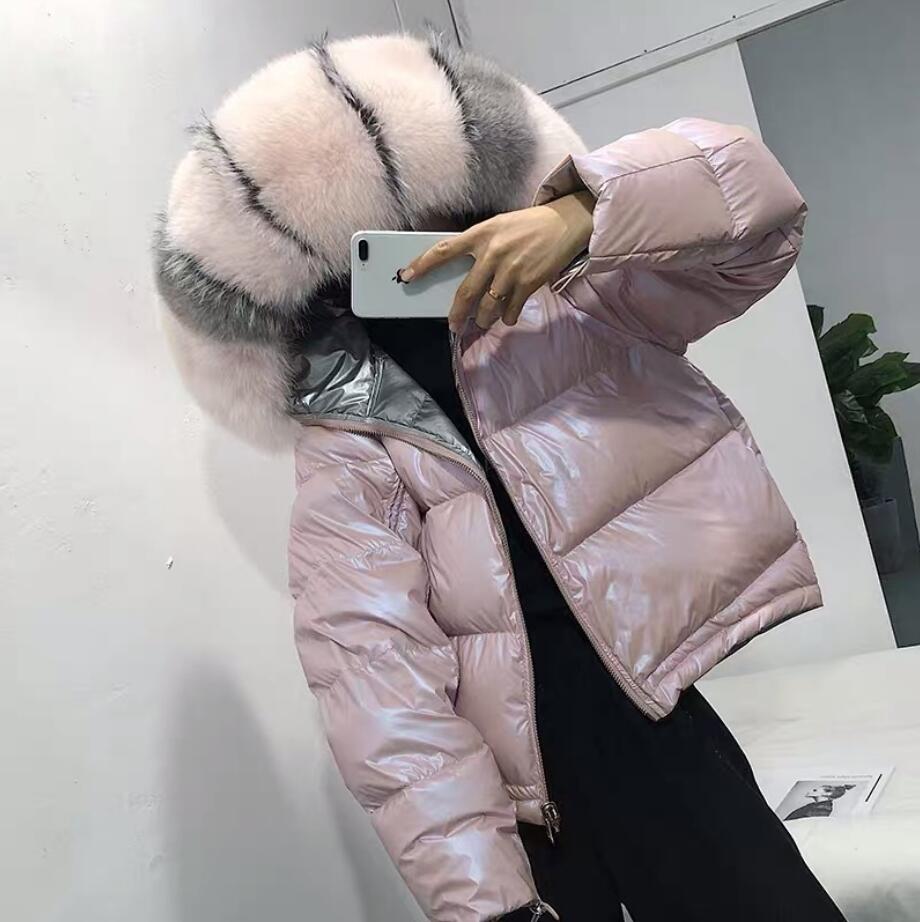 Large Real Natural Fur Down Jacket 2019 winter New Double Sided Waterproof Coat Women Hooded White Duck Down Coat r1428, Black and sliver
Large Real Natural Fur Down Jacket 2019 winter New Double Sided Waterproof Coat Women Hooded White Duck Down Coat r1428, Black and sliver