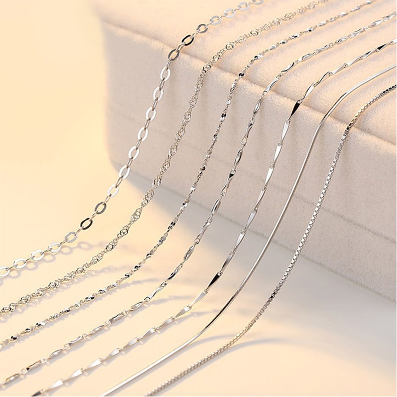 100% 925 Sterling Silver 40cm necklace For Women Classic Basic Chain Lobster Clasp Necklace Snake Box Chain Fashion Jewelry girlfriend gift
100% 925 Sterling Silver 40cm necklace For Women Classic Basic Chain Lobster Clasp Necklace Snake Box Chain Fashion Jewelry girlfriend gift