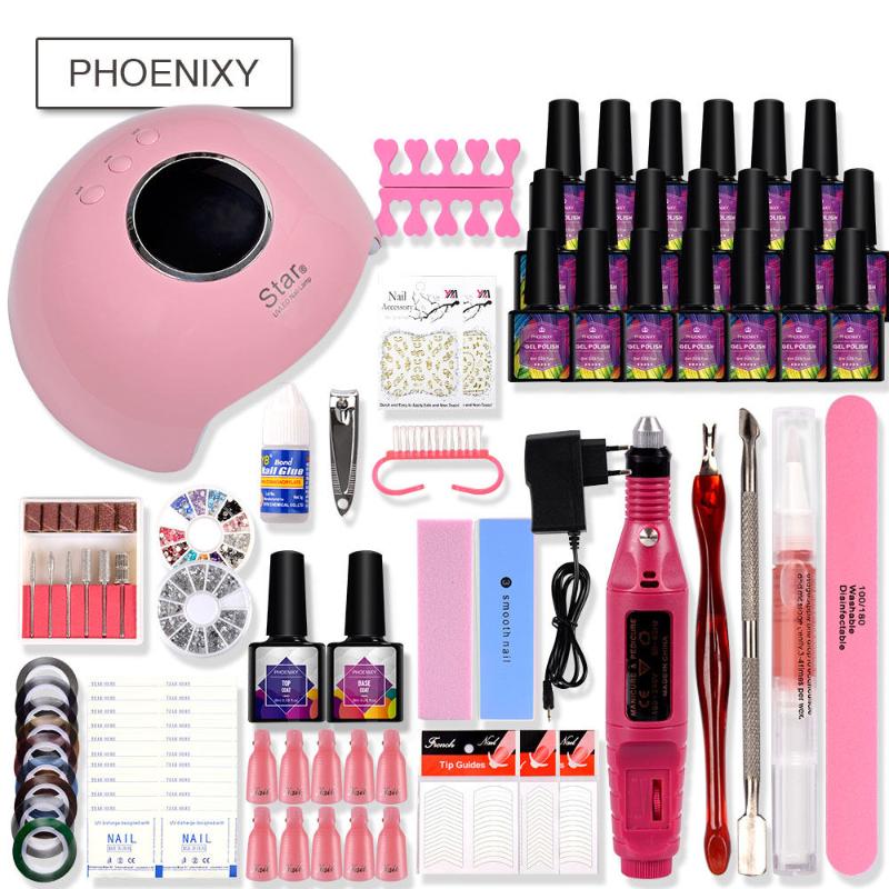Nail Art Kits Kit Lamp For Drill Machine Gel Polish Set Electric Manicure Tool