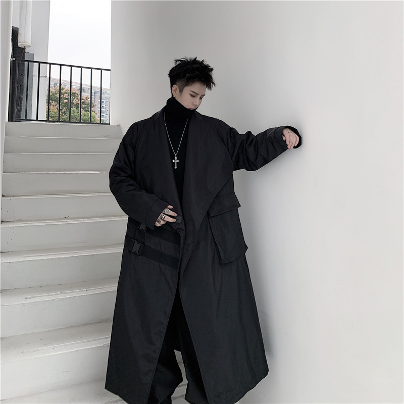 Men's Trench Coats Men Loose Windbreaker Long Jacket Japan Street Dark Black Coat Outerwear Male Punk Gothic Fashion Casual Overcoat, S52
Men's Trench Coats Men Loose Windbreaker Long Jacket Japan Street Dark Black Coat Outerwear Male Punk Gothic Fashion Casual Overcoat, S52