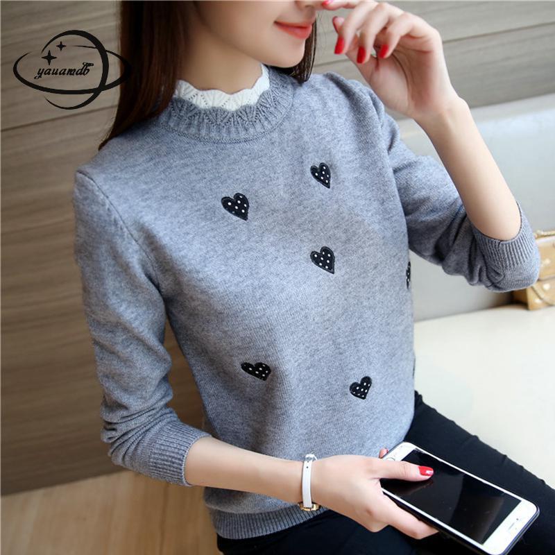 YAUAMDB women sweater autumn spring size -XL female embroidery knitted pullovers ladies knitwear love warm clothing y27, As picture
YAUAMDB women sweater autumn spring size -XL female embroidery knitted pullovers ladies knitwear love warm clothing y27, As picture