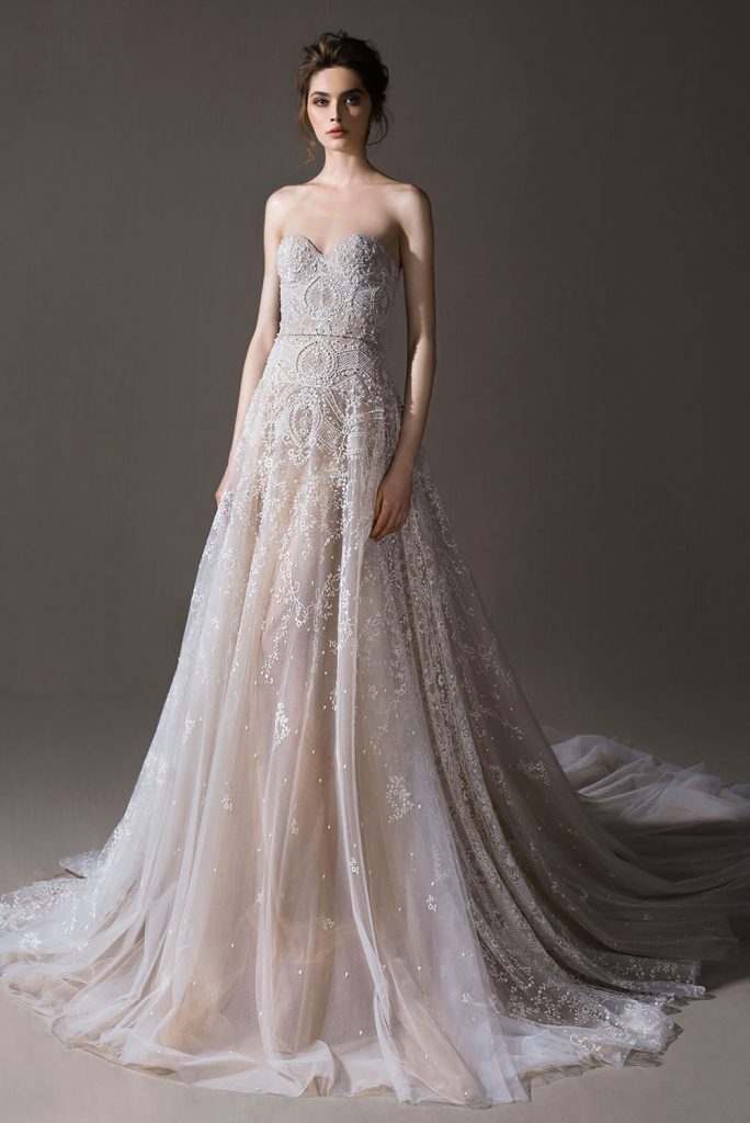 2020 Ersa Atelier Wedding Dress Sweetheart Lace Appliqued Vestido De Noiva Plus Size Beach Boho Wedding Dresses Bridal Gowns