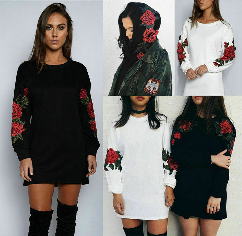 Casual Women Hooded Sweatshirt Floral Hoodies Top Long Sleeve Pullover Jumper Streetwear Tops, Black
Casual Women Hooded Sweatshirt Floral Hoodies Top Long Sleeve Pullover Jumper Streetwear Tops, Black