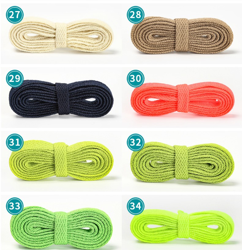 New Flat Shoelaces Dress Canvas Shoe Lace Sneaker Boots Shoe Laces Unisex Strings Shoelace 56 Colors