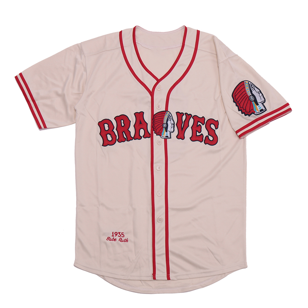 Babe Ruth 1935 Year Retro Jersey Rice Yellow Embroidery Breathable High Quality Baseball Jersey Stock Ship