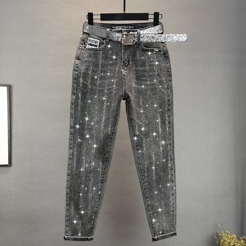 Women's pants 2020 spring and autumn new smoke black loose was thin heavy industry hot rhinestone feet pants, Gray
Women's pants 2020 spring and autumn new smoke black loose was thin heavy industry hot rhinestone feet pants, Gray