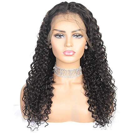 Brazilian Deep Curly Wet and Wavy Human Hair Wigs 130% Density For Women water Wave humain 360 Lace Frontal diva1
