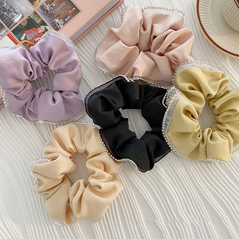 Vintage Satin Silk Crystal Gum Hair Tie For Women Girls Solid Color l Elastic Hair bands Lace Ponytail Hold Accessories
Vintage Satin Silk Crystal Gum Hair Tie For Women Girls Solid Color l Elastic Hair bands Lace Ponytail Hold Accessories