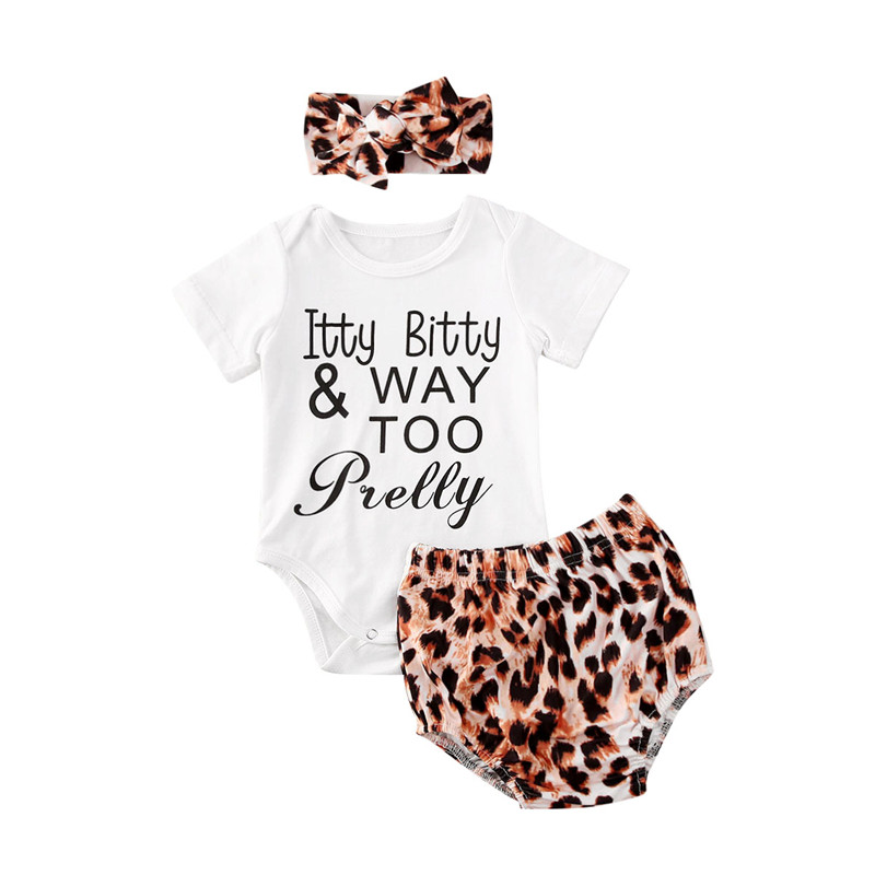Summer Infant Baby Boy Girls 3pcs Clothes Sets Short Sleeve Romper Tops+Leopard Print Shorts+ Headband 0-18M, White
Summer Infant Baby Boy Girls 3pcs Clothes Sets Short Sleeve Romper Tops+Leopard Print Shorts+ Headband 0-18M, White