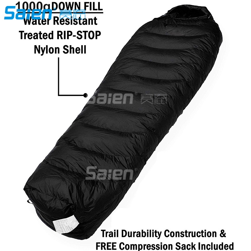 Outdoor Summit 0°F 20°30°F Down Sleeping Bag 1000 Fill Power 4 Season Mummy Ultralight Camping Hiking
