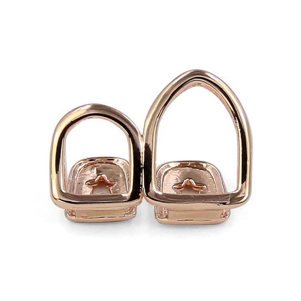 18K Real Gold Grillz Braces Plain Punk Hip Hop Double Teeth Dental Mouth Fang Grills Tooth Cap Cosplay Halloween Costome Party Vampire Rapper Body Jew