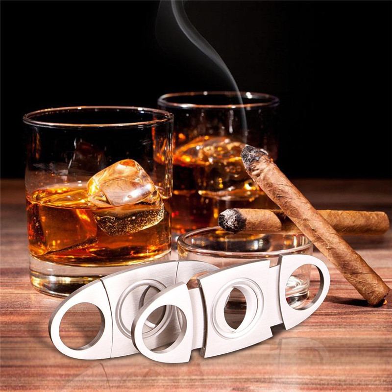 Pocket Cigar Cutter Stainless Steel Double Blade Knife Guillotine Scissors for Most Size of Cigars Smoking Accessories
Pocket Cigar Cutter Stainless Steel Double Blade Knife Guillotine Scissors for Most Size of Cigars Smoking Accessories