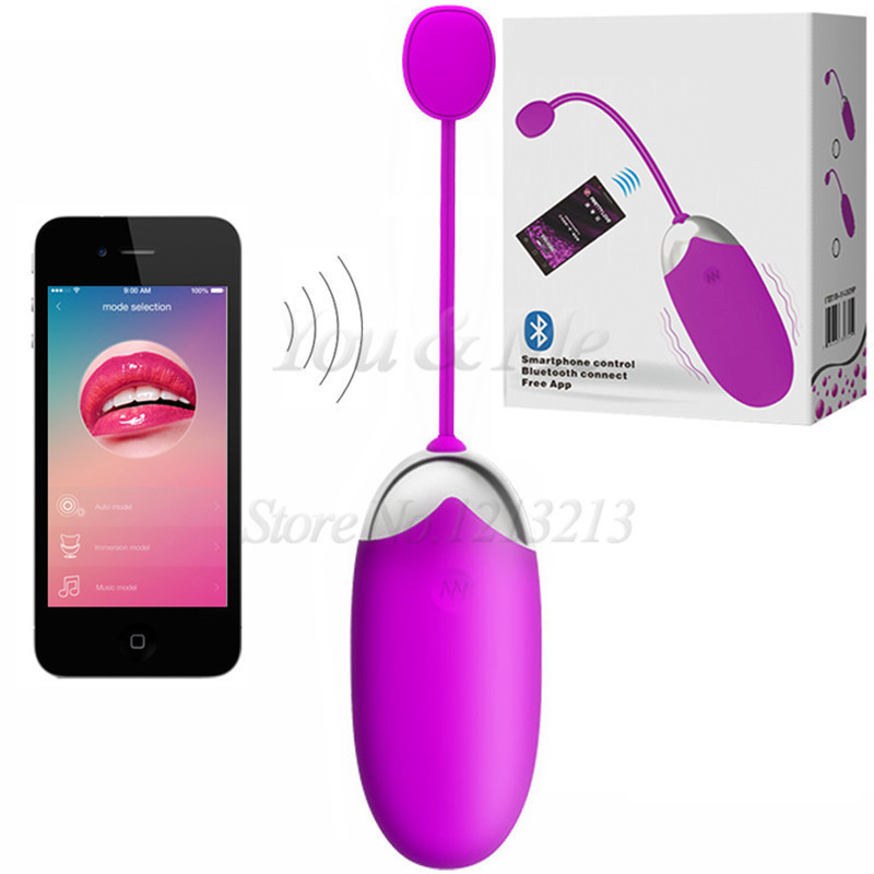 Bluetooth Wireless APP Remote Control Vibrating Egg Strong Vibrators Sex Toys for Woman G-Spot Clitoris Stimulator Sex Products S18101905