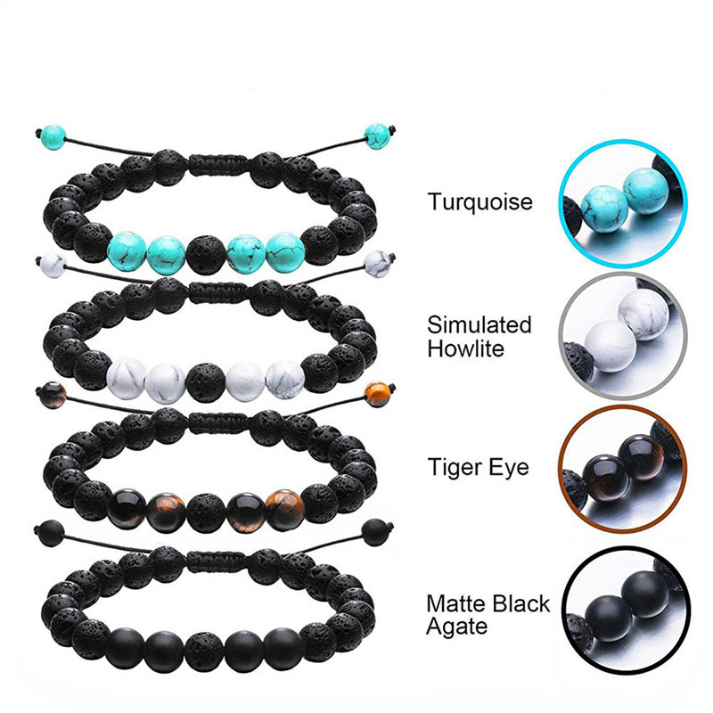 Essential Oil Diffuser Bracelets Handmade 8MM Yoga Beads Tiger Eye Bangle Adjustable Braided Bracelet for Women Men Jewelry Kimter-M315F
Essential Oil Diffuser Bracelets Handmade 8MM Yoga Beads Tiger Eye Bangle Adjustable Braided Bracelet for Women Men Jewelry Kimter-M315F