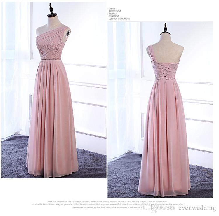 2021 Chiffon Long Bridesmaid Dresses with 4 styles Lace Up Bohemian Bridesmaid Dress Floor Length Wedding Guest Dresses