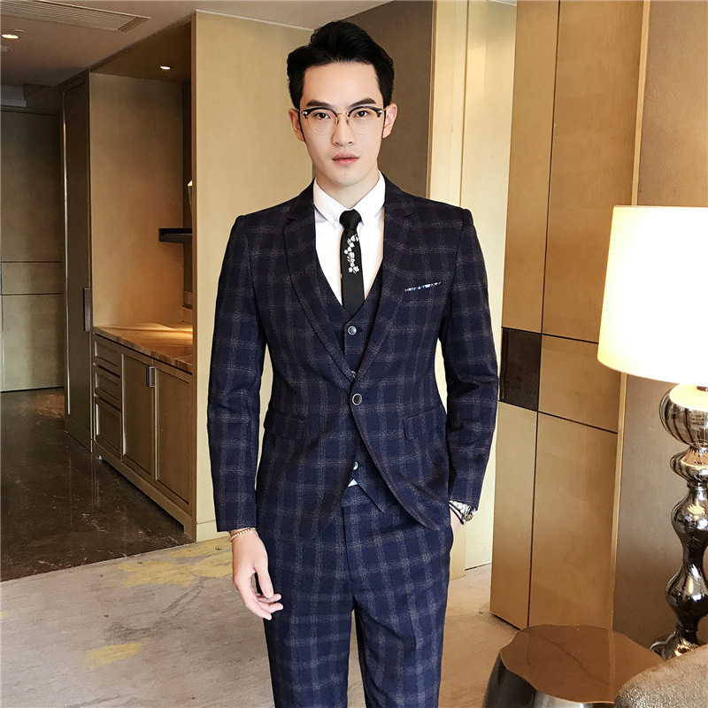 2020 new men's suit three piece set fashion British style western suit young men's slim, See chart
2020 new men's suit three piece set fashion British style western suit young men's slim, See chart