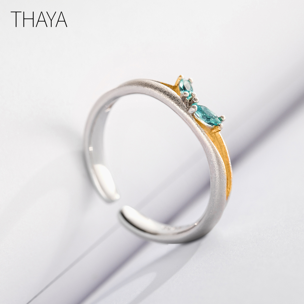 Thaya Original Break through female Rings S925 Silver Simple Personality Adjustable Finger Zircon Ring Romantic for Women
Thaya Original Break through female Rings S925 Silver Simple Personality Adjustable Finger Zircon Ring Romantic for Women