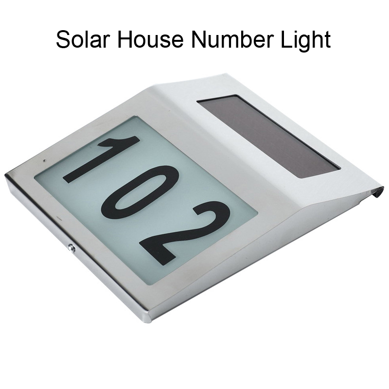 Stainless Steel LED Solar Lamp Outdoor House Door Number Indicator Light Wall-mounted Garden Yard Street Path Garden Dock Patio Light
Stainless Steel LED Solar Lamp Outdoor House Door Number Indicator Light Wall-mounted Garden Yard Street Path Garden Dock Patio Light