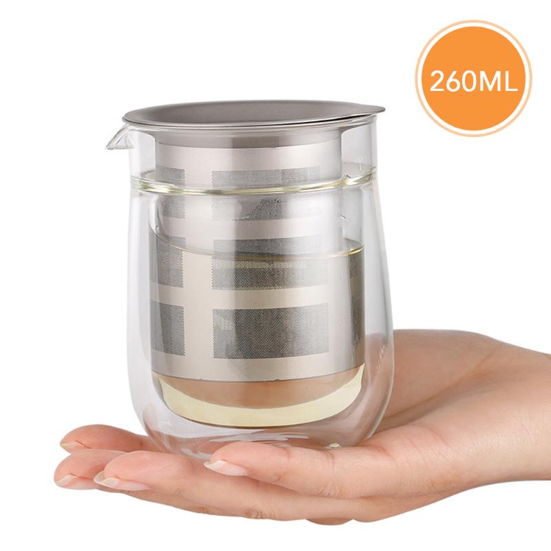 260ml Maker Clear High Borosilicate Glass Teapot Kettle Maker with Mesh Titanium Infuser Coffee Pot
260ml Maker Clear High Borosilicate Glass Teapot Kettle Maker with Mesh Titanium Infuser Coffee Pot