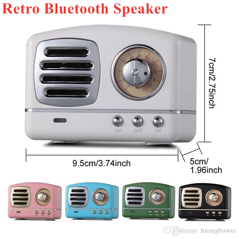 

HM11 Mini Bluetooth Speakers Classic Retro Vintage V4.1 Wireless Radio Portable Speaker Stereo Deep Bass FM U disk TF Handsfree Subwoofer