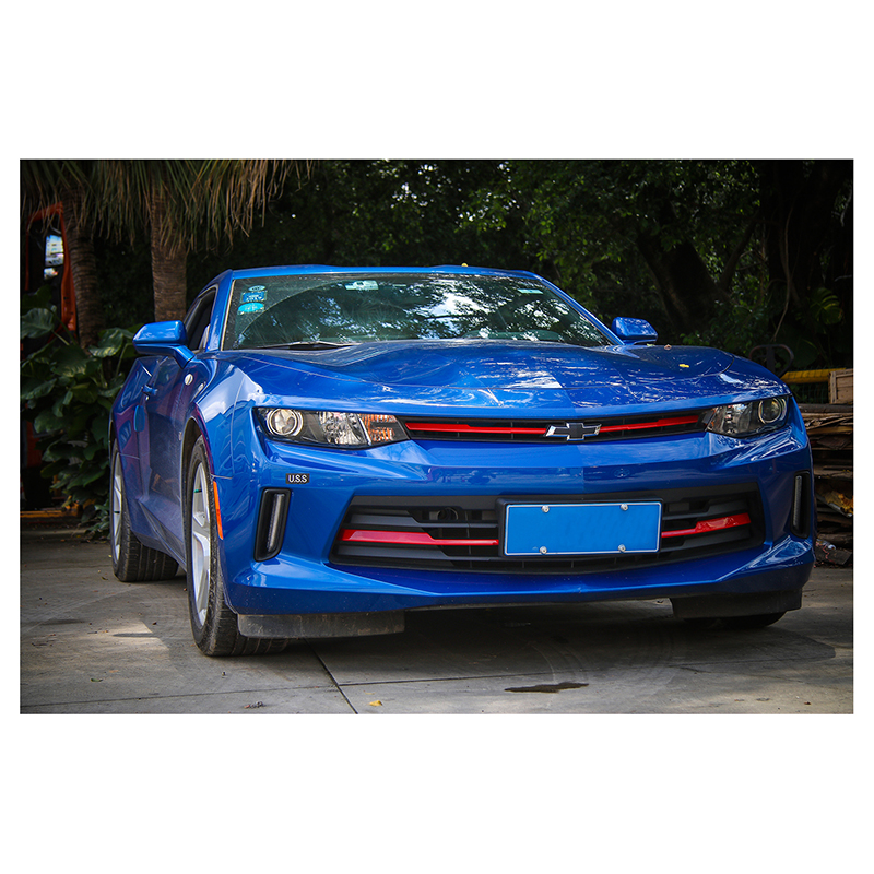 Front Grille Cover Strips Decoration Trim Exterior Accessories Stickers ABS For Chevrolet Camaro 2017 Up Car Styling