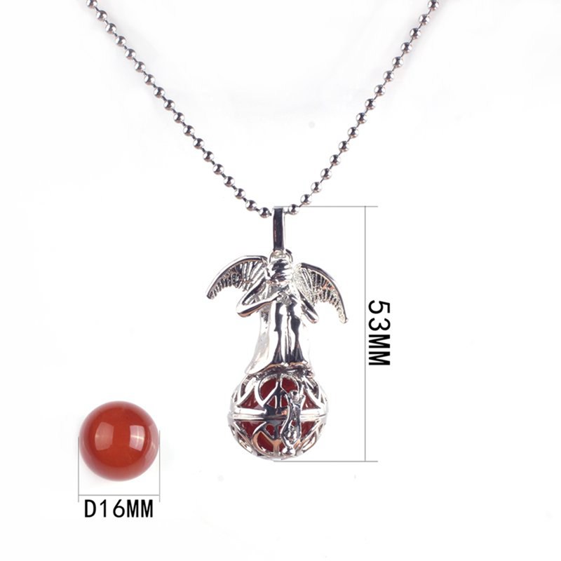 And harmonic pull necklace pregnant women angel alloy pendant pregnancy wishing ball gift