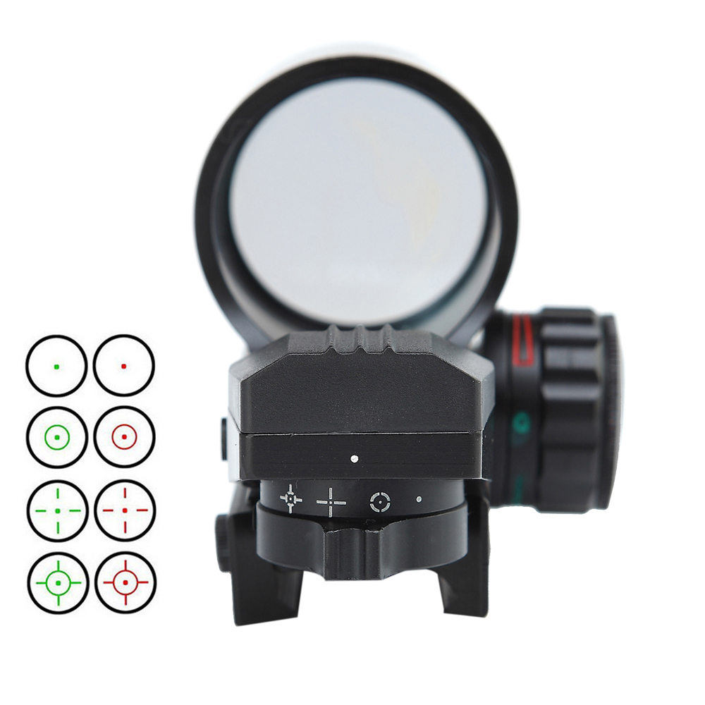Tactical 4 Reticle Mode 1X Magnification Red Green Dot Sight Brightness Adjustable Aluminum Casing For Outdoor Hunting.
Tactical 4 Reticle Mode 1X Magnification Red Green Dot Sight Brightness Adjustable Aluminum Casing For Outdoor Hunting.